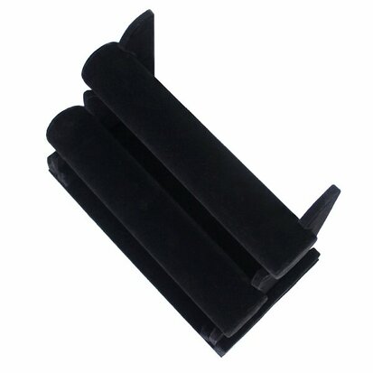 Bracelet holder - 2 Rolls - Black velvet - 27.5x15x16.5 cm / Jewelery holder