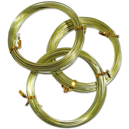 Aluminum wire - 1.5 mm - Light green - 15 meters (3x 5 meters)