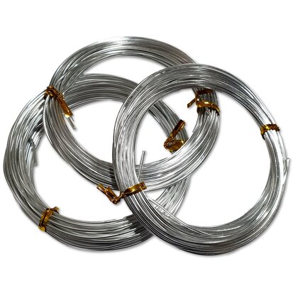 Aluminum wire - 1.5 mm - Silver - 15 meters (3x 5 meters)