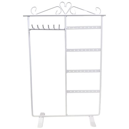 Jewelry rack - metal - white - 23x9x35 cm