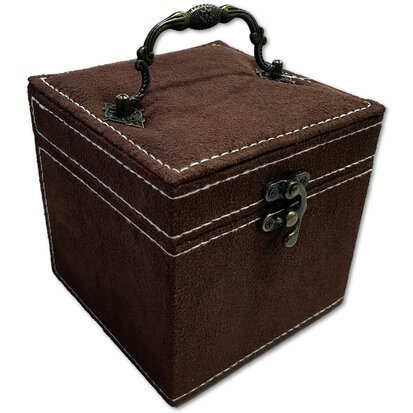 Jewelry box / jewelry box square coffee brown