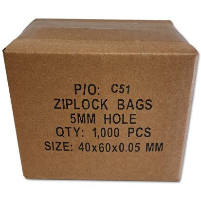 Grip bags 40x60 mm / 1000 pieces - 50 micron