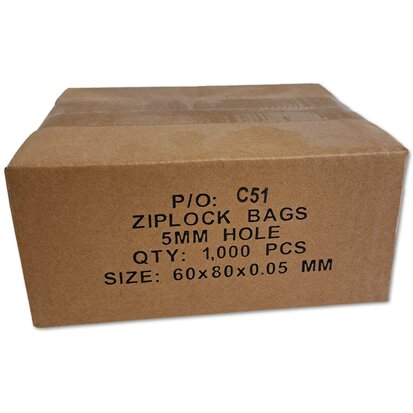 Grip bags 60x80 mm / 1000 pieces - 50 micron