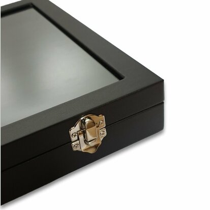 Ilènne Jewelry box Rings - Black - With Lid - 35x24x4,5 cm