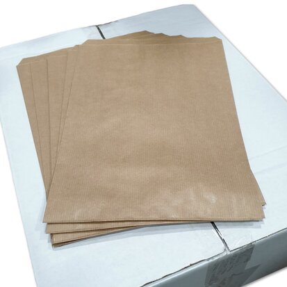 Paper bags / gift bags - Brown - 21x30 cm - 1000 pieces - 50 gr/m2 natron kraft