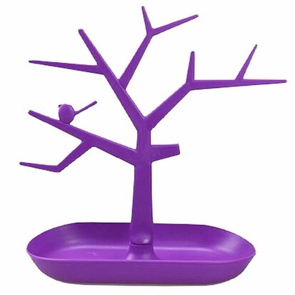 Purple jewelery tree with bowl