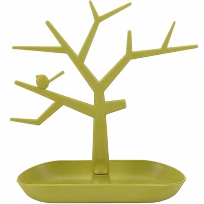 Jewelery tree - green - with container