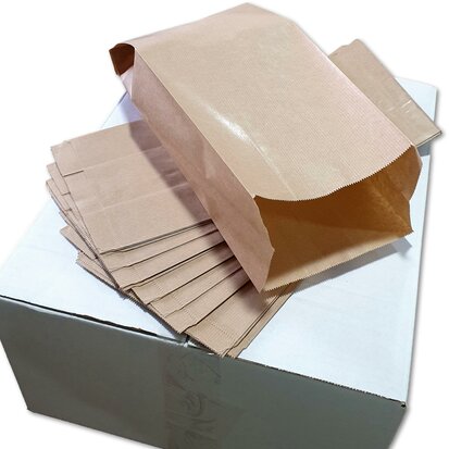 Paper bags - with side gusset - 3 pounds - 100 pieces - brown - 16x10x35cm / fruit bags