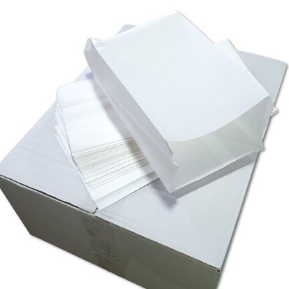 Paper bags - with side gusset - white - 2 lb - 13x8x26cm - fat free / Ersatz / snack bag / cookie bag