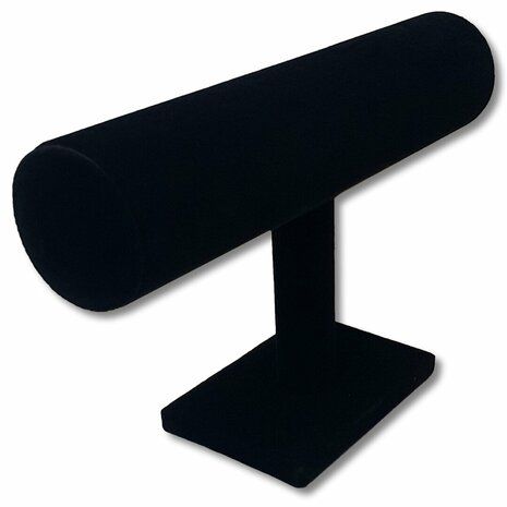 Jewelry holder - Bracelets & watch display - 1 roll - Black velvet - 22.5x7x13.5 cm