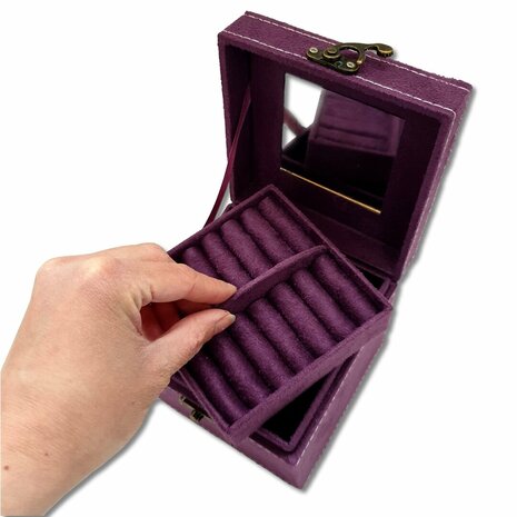 Jewelry box / jewelry box square purple