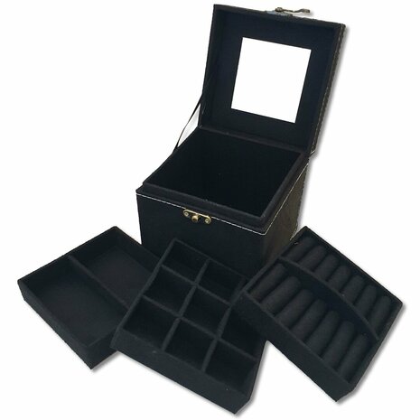 Jewelry box / jewelry box square black